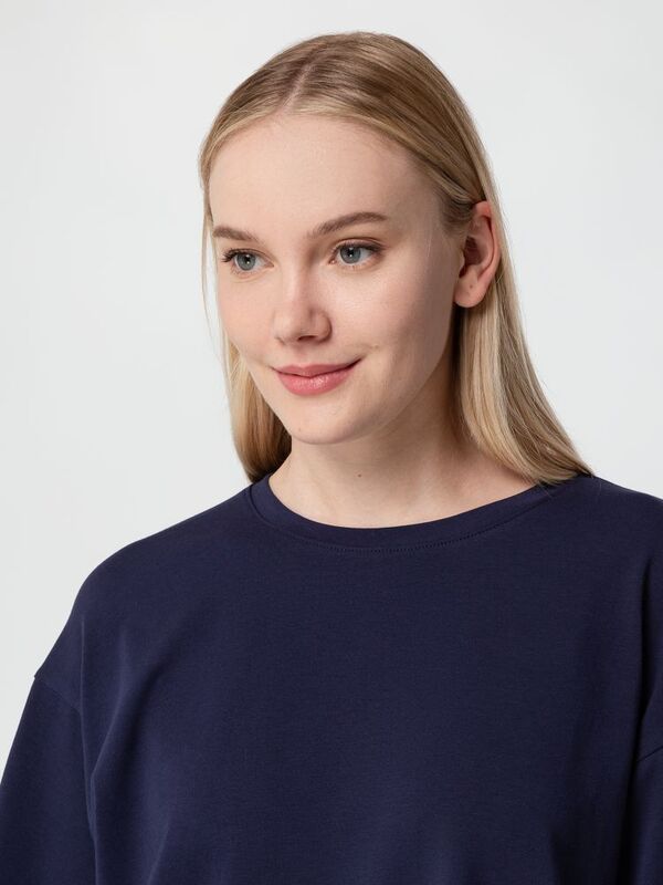 Футболка унисекс оверсайз Street Vibes, темно-синяя арт.16900.40