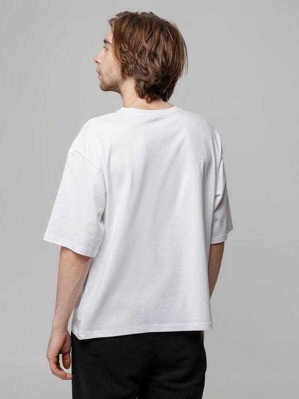 Футболка унисекс оверсайз Street Vibes, молочно-белая арт.16900.60