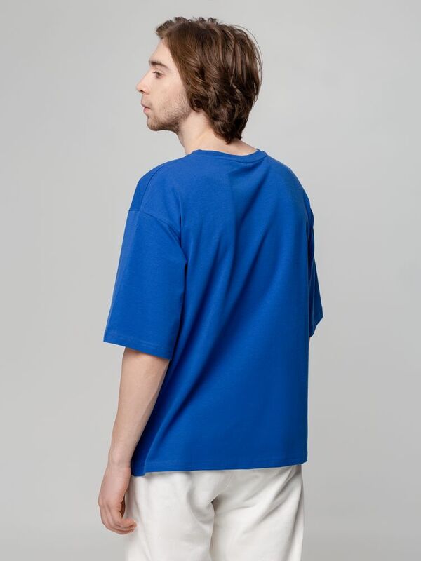 Футболка унисекс оверсайз Street Vibes, ярко-синяя арт.16900.44