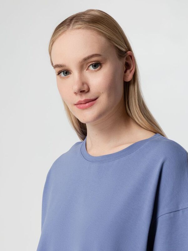 Футболка унисекс оверсайз Street Vibes, синяя (лавандовая) арт.16900.14