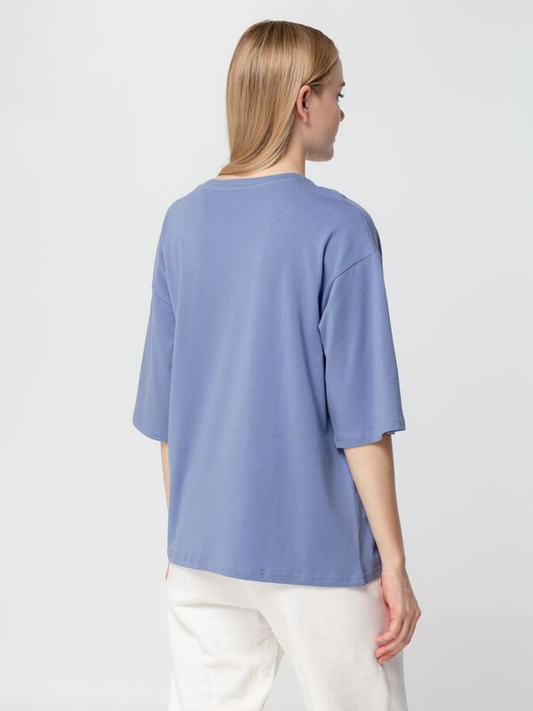 Футболка унисекс оверсайз Street Vibes, синяя (лавандовая) арт.16900.14