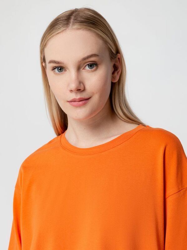 Футболка унисекс оверсайз Street Vibes, оранжевая арт.16900.20