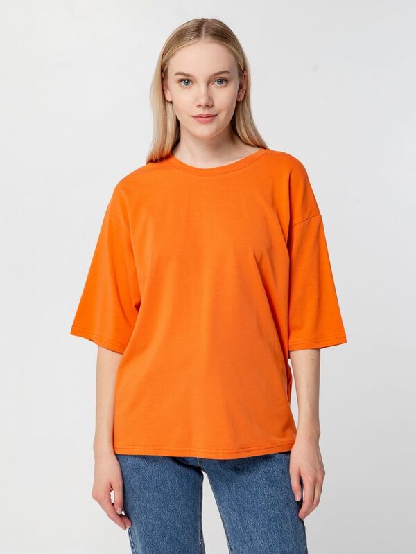Футболка унисекс оверсайз Street Vibes, оранжевая арт.16900.20