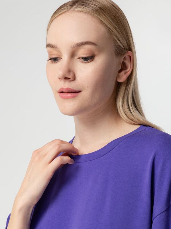 Футболка унисекс оверсайз Street Vibes, фиолетовая арт.16900.77