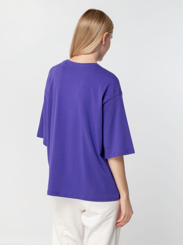 Футболка унисекс оверсайз Street Vibes, фиолетовая арт.16900.77
