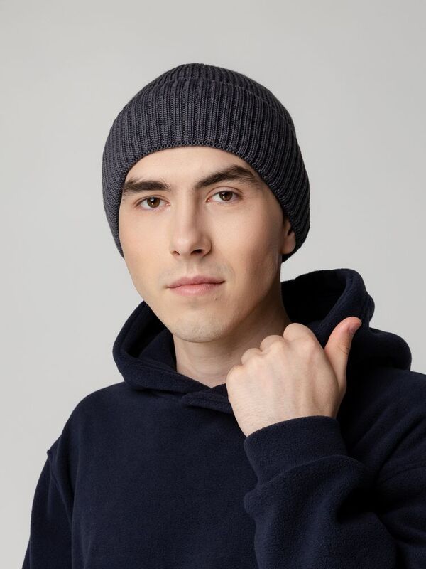 Шапка Hinge, темно-серая (графит) арт.16776.13