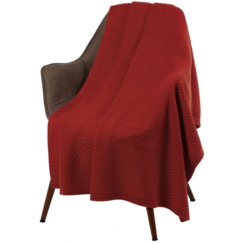 Плед Sheerness, коричневый (терракота) арт.14744.55