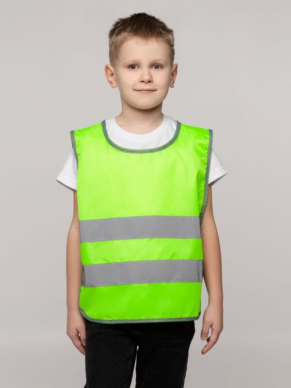 Жилет светоотражающий детский С-2.001Н, желтый неон арт.17474.80