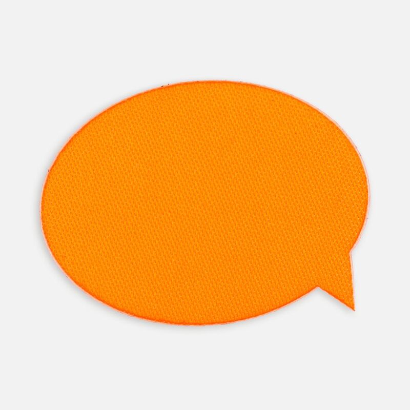 Наклейка тканевая Lunga Bubble, M, оранжевый неон арт.17902.22