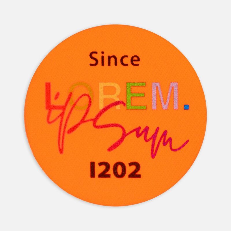 Наклейка тканевая Lunga Round, M, оранжевый неон арт.17901.22