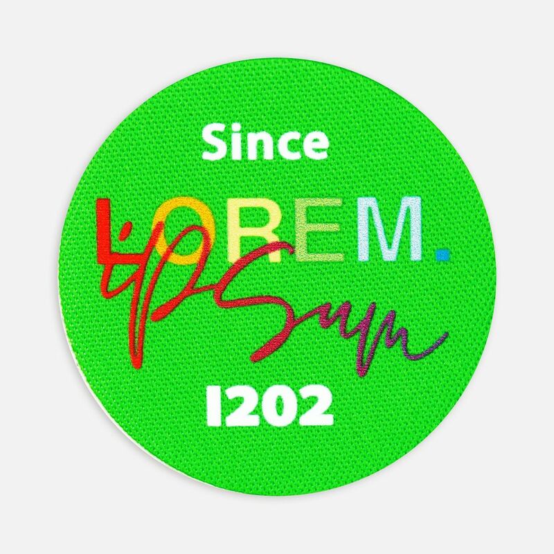 Наклейка тканевая Lunga Round, M, зеленый неон арт.17901.94