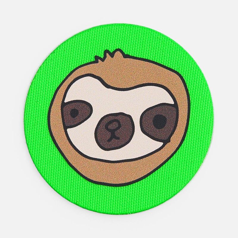 Наклейка тканевая Lunga Round, M, зеленый неон арт.17901.94