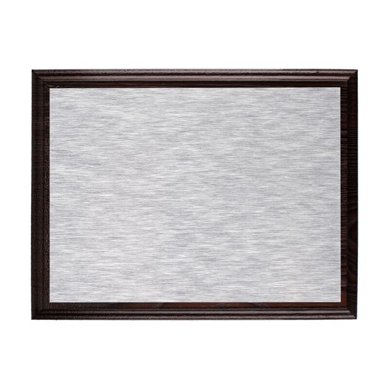 Плакетка Plaque, малая, венге с серебристой пластиной арт.15517.02