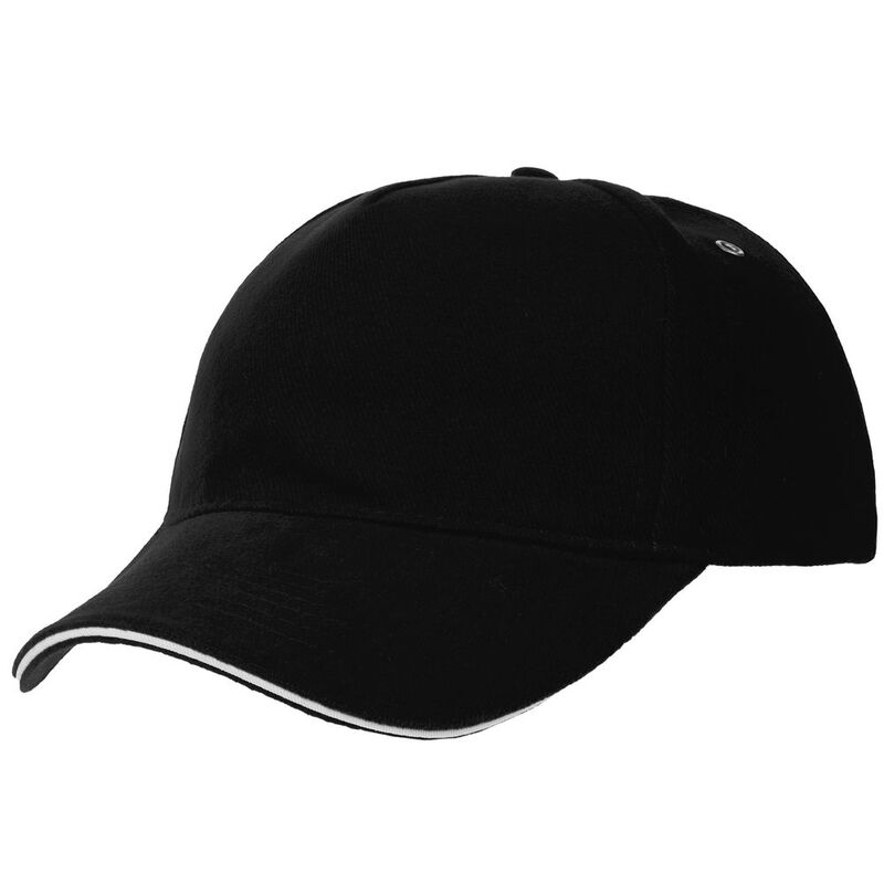 Бейсболка Classic, черная с белым кантом арт.15848.30