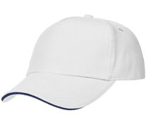 Бейсболка Classic, белая с темно-синим кантом арт.15848.60