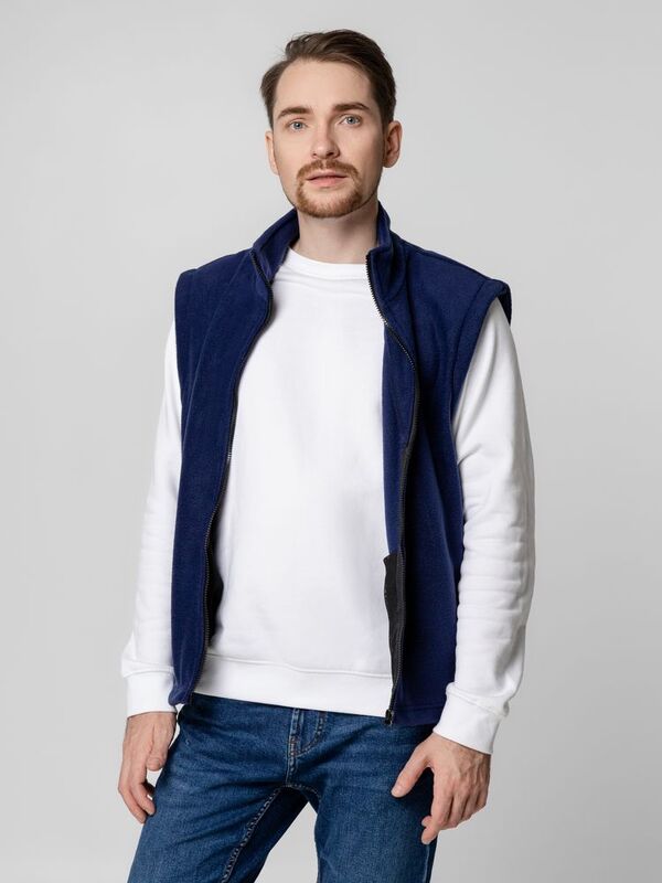 Жилет флисовый Manakin, темно-синий арт.14966.40