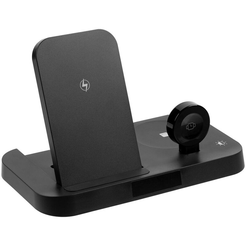 Зарядная станция с часами Clock Nest, черная арт.15609.30