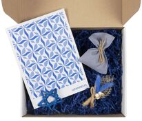 Набор для упаковки подарка Adorno, белый с синим арт.15651.40