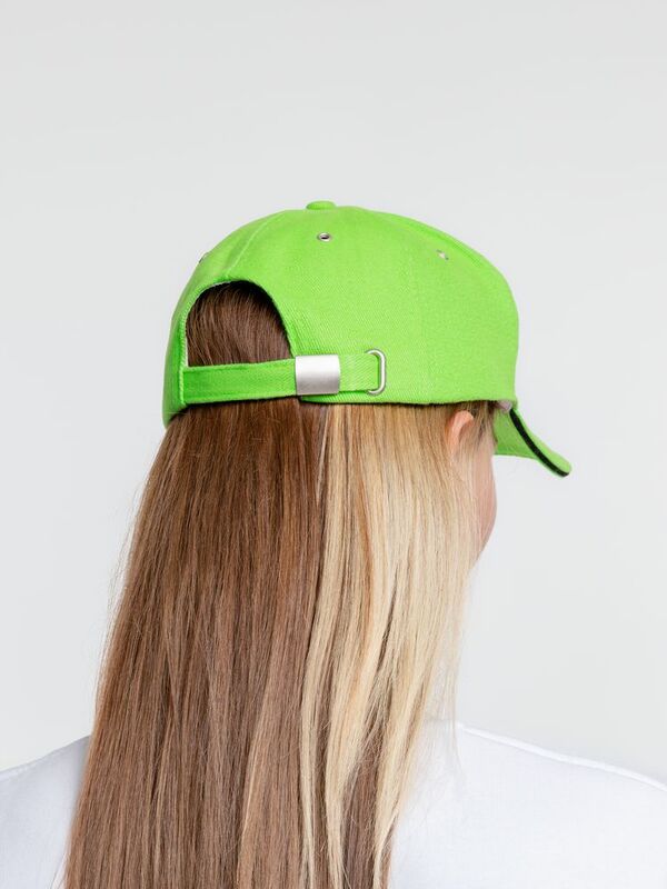 Бейсболка Classic, зеленое яблоко с черным кантом арт.15848.94