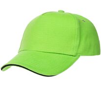 Бейсболка Classic, зеленое яблоко с черным кантом арт.15848.94