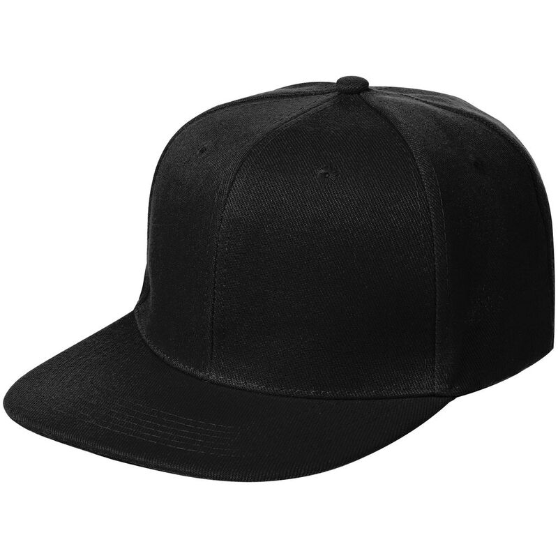 Бейсболка Snapback с прямым козырьком, черная арт.15948.30