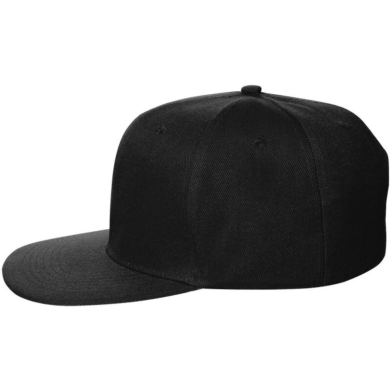Бейсболка Snapback с прямым козырьком, черная арт.15948.30