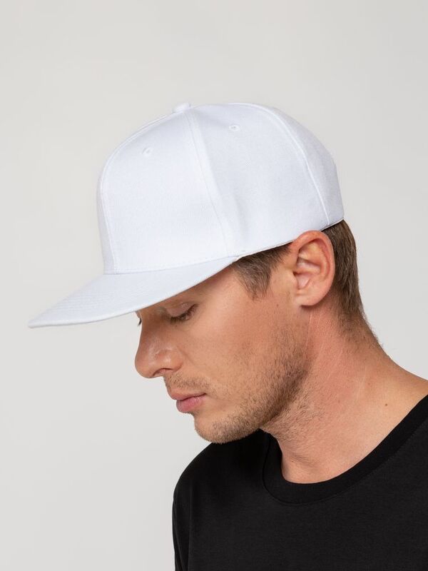 Бейсболка Snapback с прямым козырьком, белая арт.15948.60