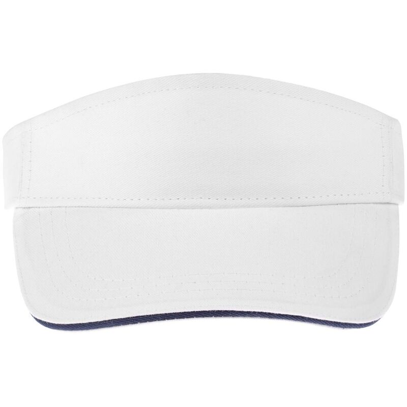 Козырек Active, белый с темно-синим кантом арт.15429.60