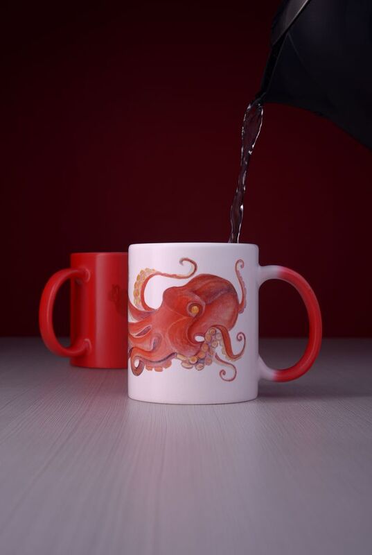 Кружка &laquo;Хамелеон&raquo;, глянцевая, красная арт.15753.50