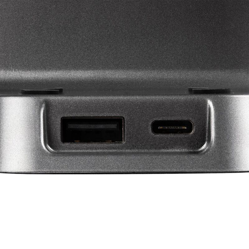 Зарядная станция с часами E-Store для смартфона, часов и наушников, черная арт.14939.30