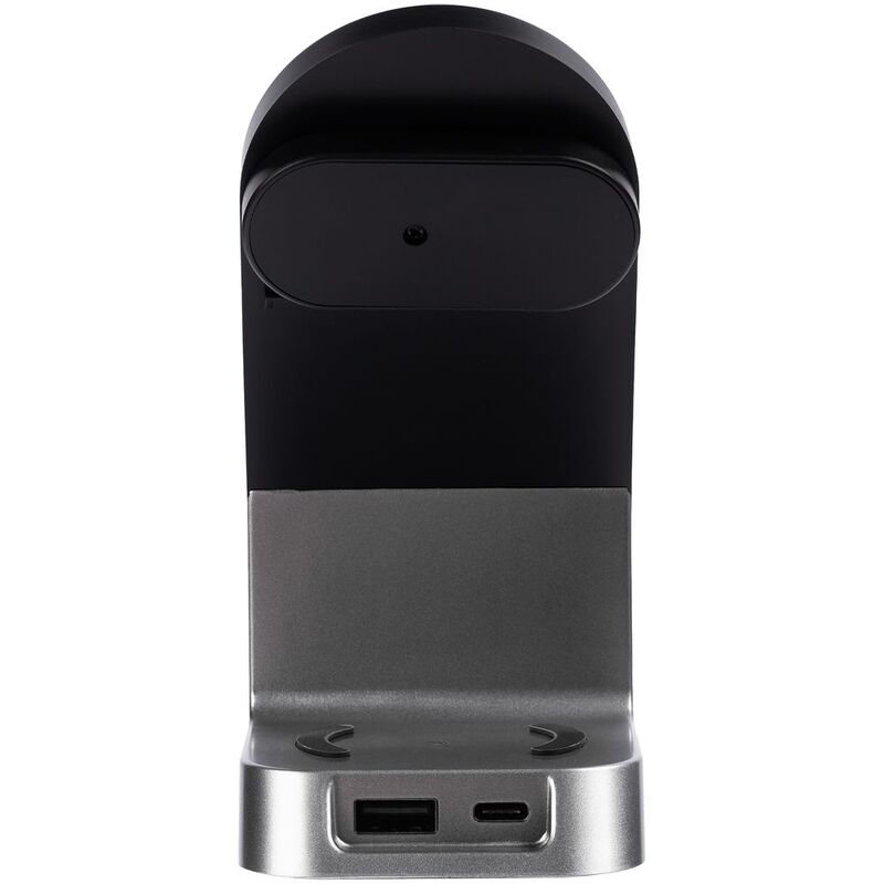 Зарядная станция с часами E-Store для смартфона, часов и наушников, черная арт.14939.30