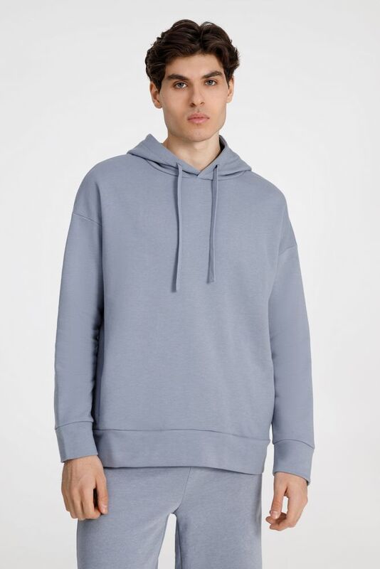 Худи унисекс H2, серое арт.15431.10