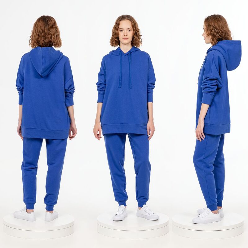 Худи унисекс H2, синее арт.15431.40