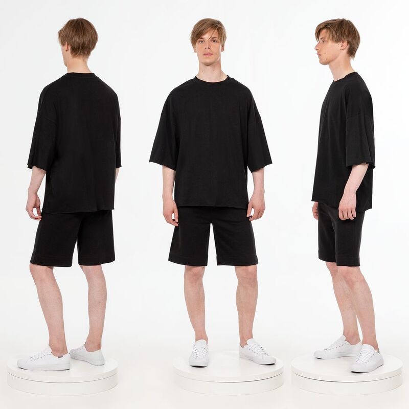 Футболка унисекс оверсайз T1, черная арт.15437.30