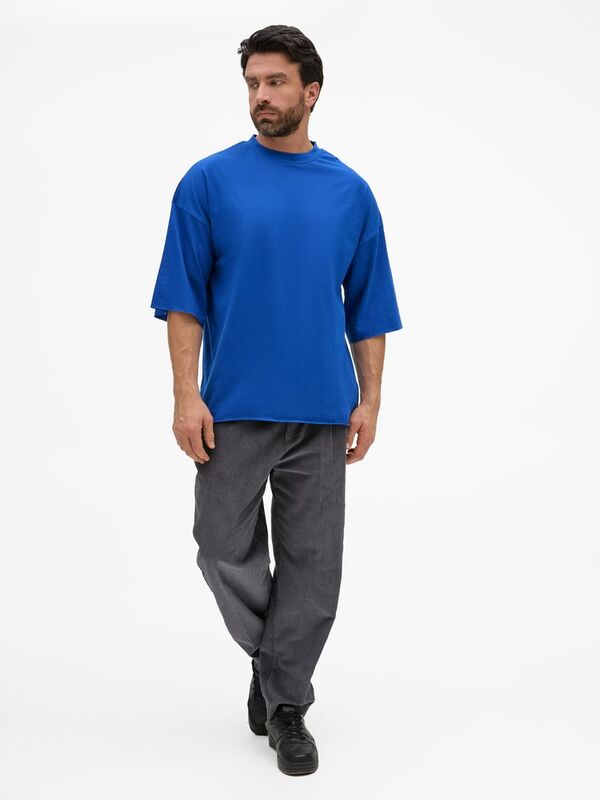 Футболка унисекс оверсайз T1, синяя арт.15437.40