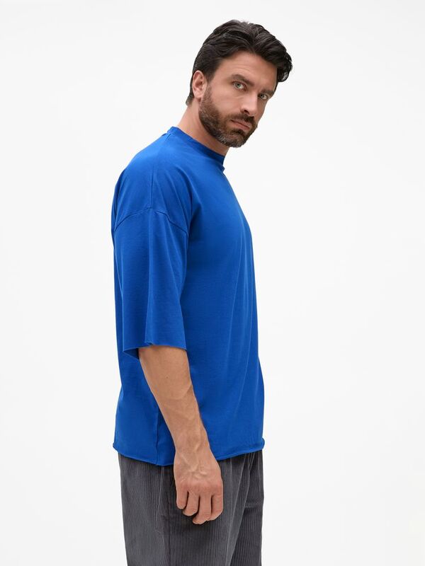 Футболка унисекс оверсайз T1, синяя арт.15437.40