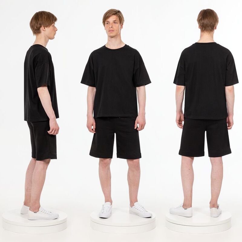 Футболка унисекс оверсайз T3, черная арт.15439.30