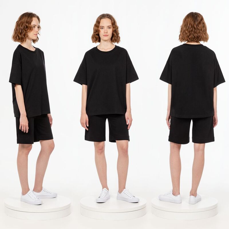 Футболка унисекс оверсайз T3, черная арт.15439.30