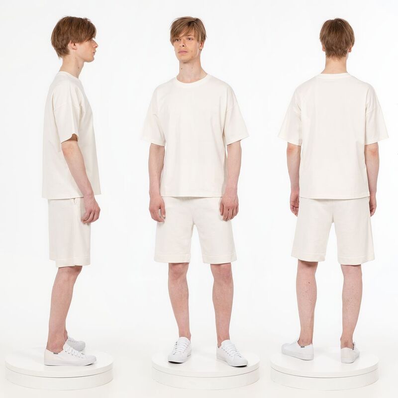 Футболка унисекс оверсайз T3, молочно-белая арт.15439.60