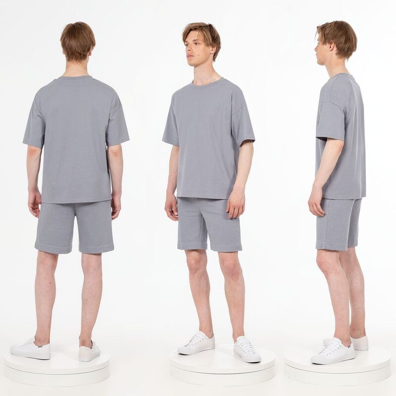 Футболка унисекс оверсайз T3, серая арт.15439.10