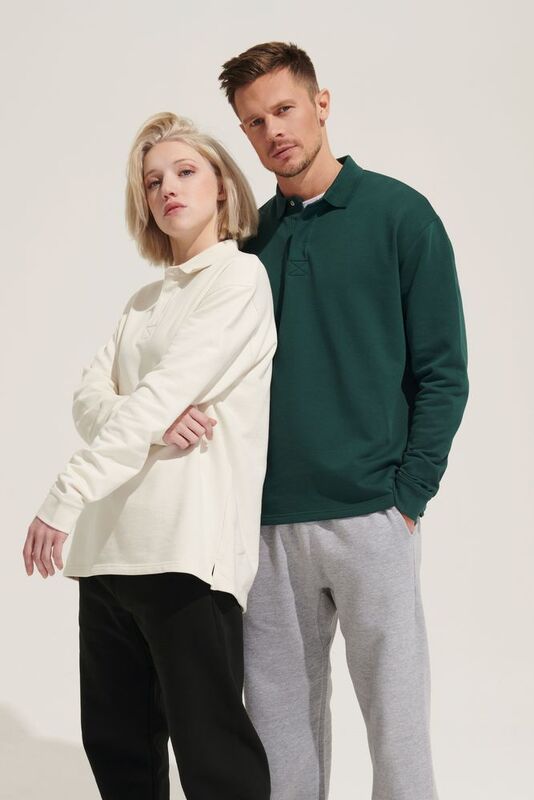 Рубашка поло оверсайз с длинным рукавом Heritage, черная арт.03990312