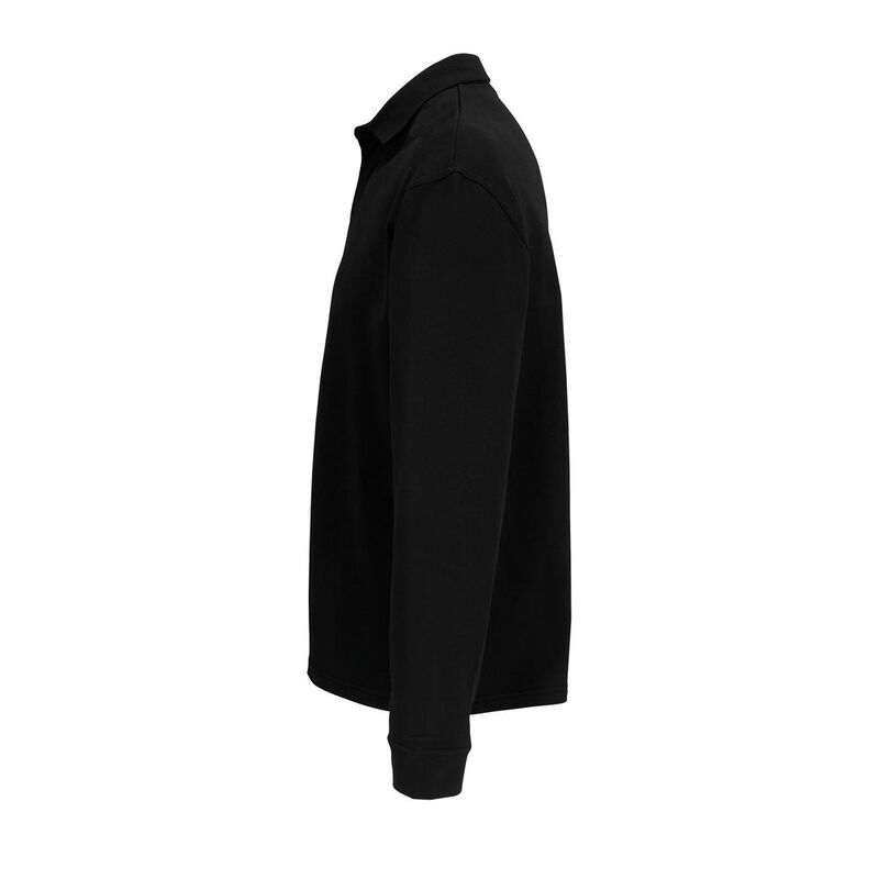 Рубашка поло оверсайз с длинным рукавом Heritage, черная арт.03990312