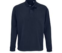 Рубашка поло оверсайз с длинным рукавом Heritage, темно-синяя арт.03990319