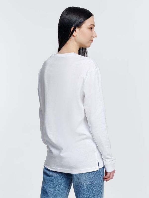 Футболка унисекс с длинным рукавом Pioneer LSL, белая арт.03982102