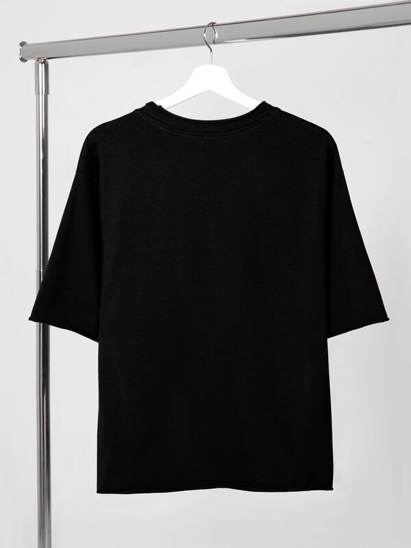 Футболка оверсайз Vozduh 2.0, черная арт.14611.30