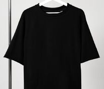 Футболка оверсайз Vozduh 2.0, черная арт.14611.30