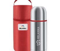 Термос Relaxika Duo 500 в чехле, стальной арт.15347.10