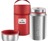 Термос для еды Relaxika 1200, в чехле, стальной арт.15351.10