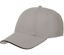 Бейсболка Canopy, серая с черным кантом арт.15149.11