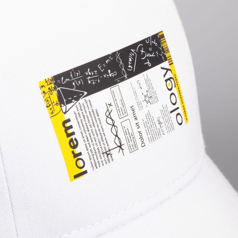 Бейсболка Canopy, белая с темно-синим кантом арт.15149.60